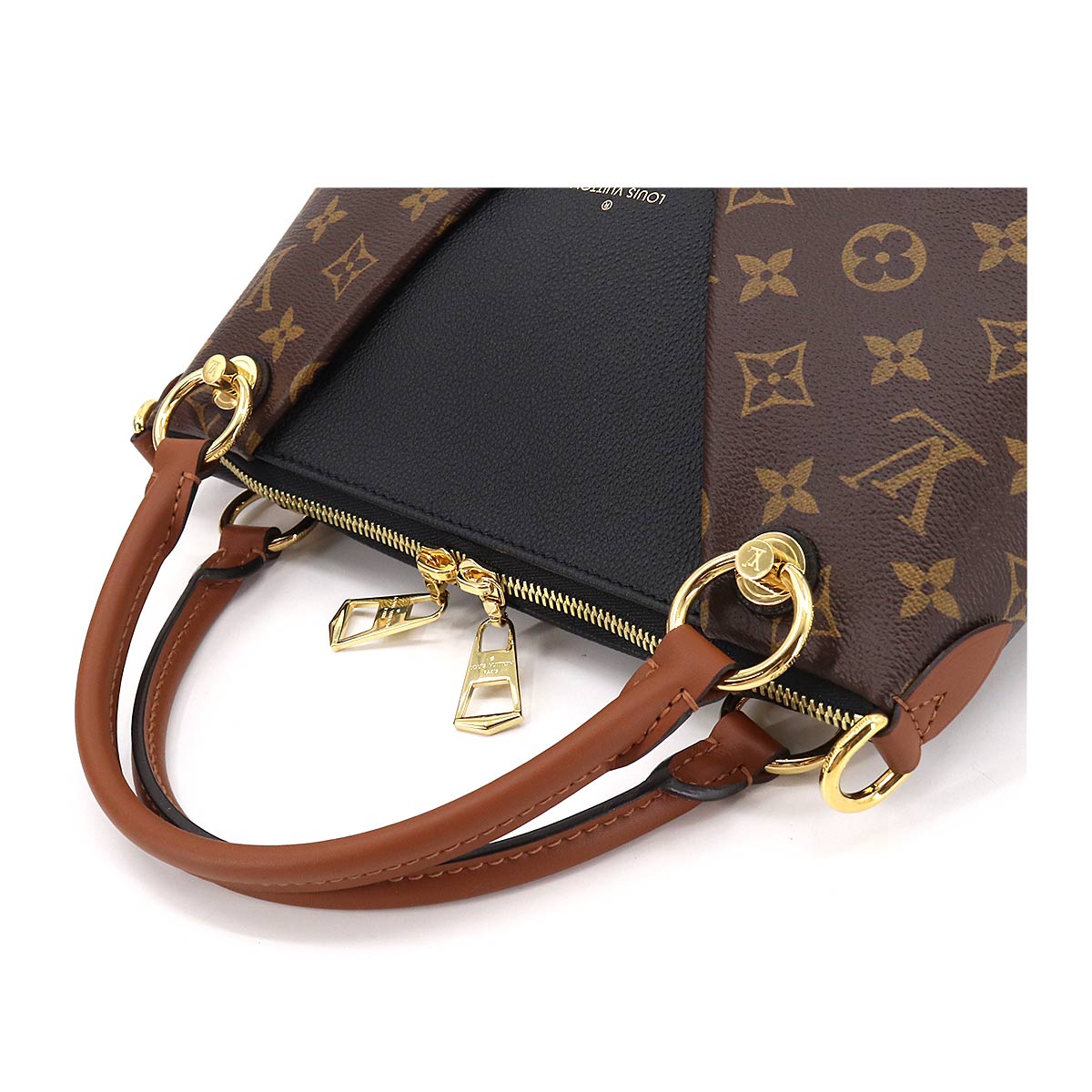 Louis Vuitton Monogram V Tote BB Shoulder Bag Leather Noir