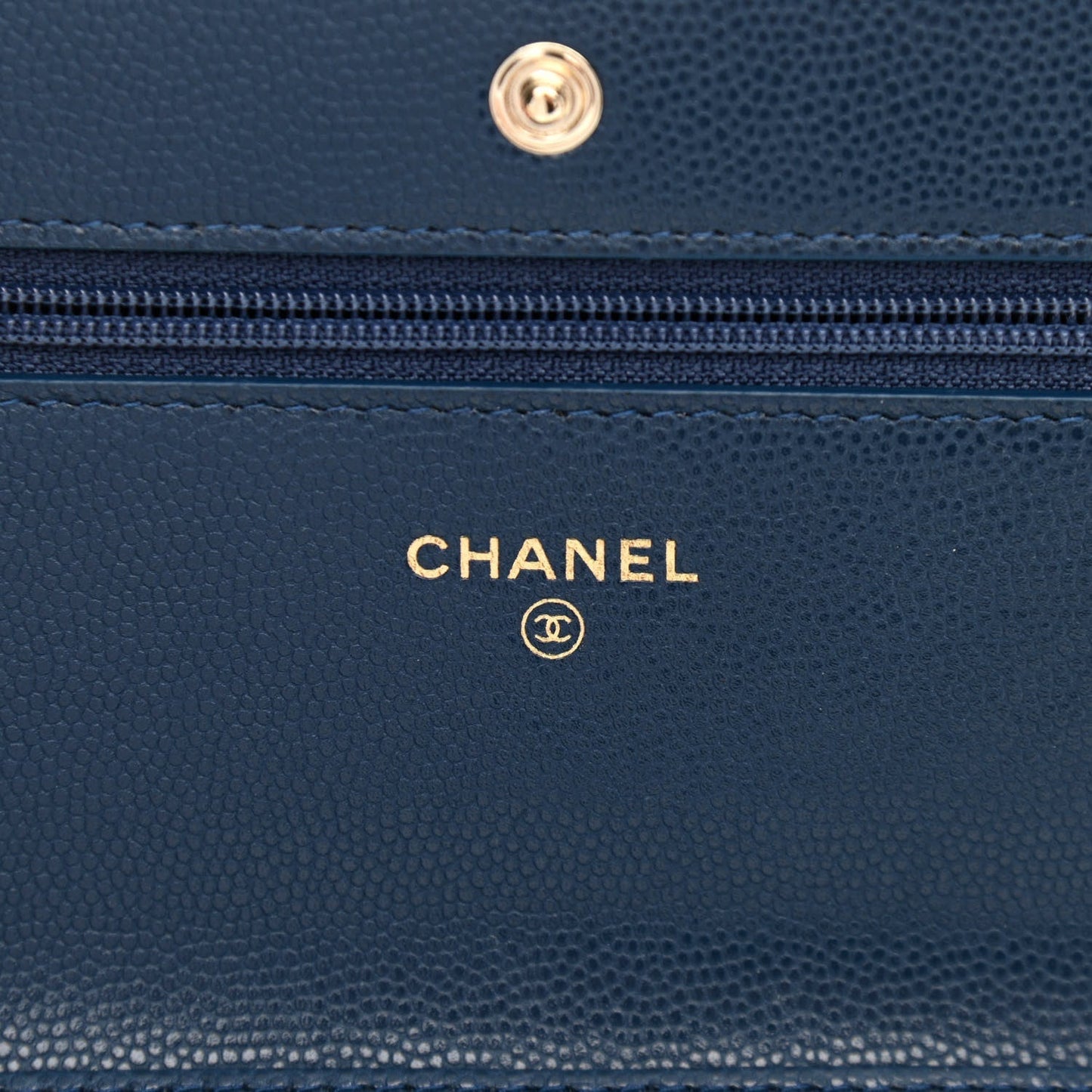 Chanel Caviar Quilted Wallet On Chain WOC Blue