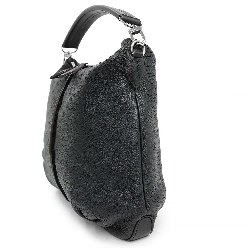 Louis Vuitton Beaubourg Hobo MM Mahina Leather Shoulder Bag Black