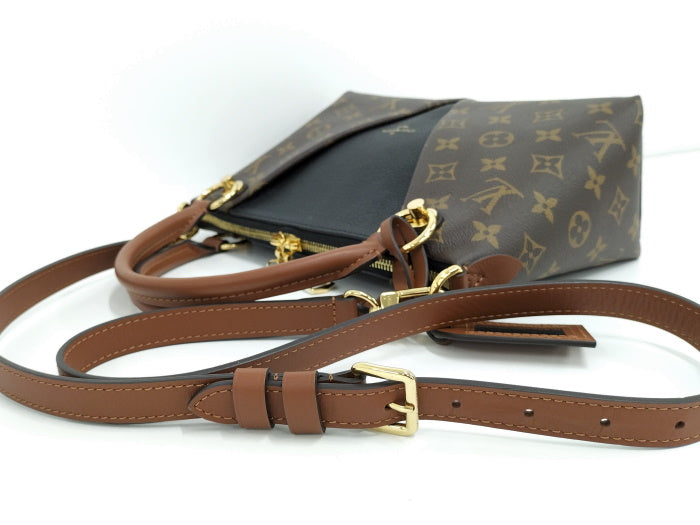 Louis Vuitton V Tote BB 2 Way Shoulder Bag Monogram Noir