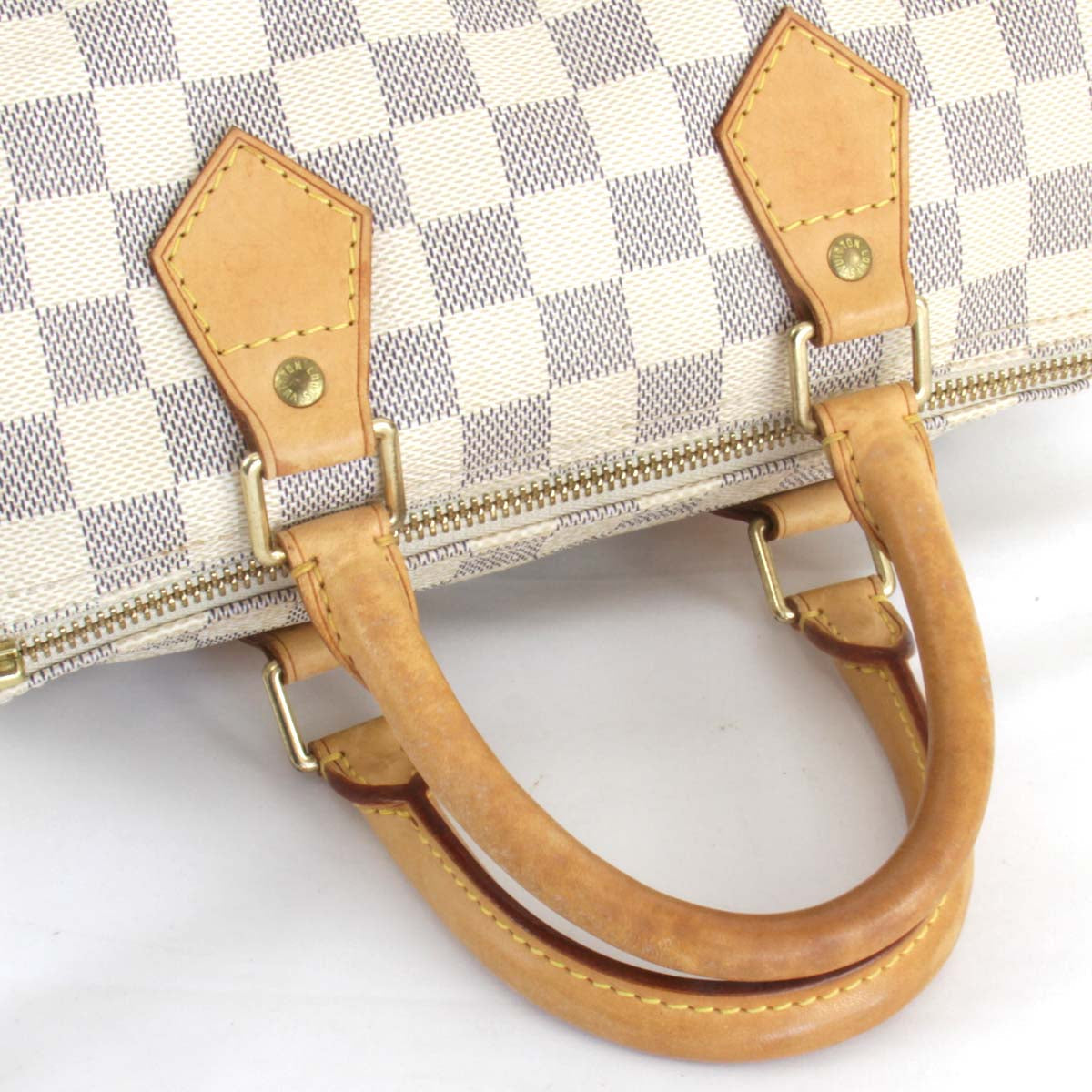 Louis Vuitton Speedy 25 Handbag Damier Azur Canvas Damier Azur