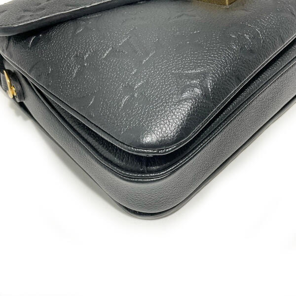Louis Vuitton Pochette Metis MM Monogram Implant Leather Black