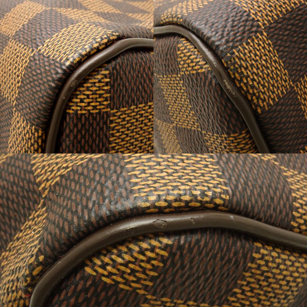 Louis Vuitton Damier Speedy Bandouliere 30 Ebene Boston Bag Brown