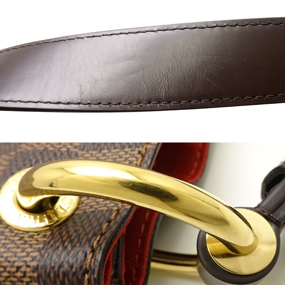 Louis Vuitton Damier Graceful MM Ebene Shoulder Tote Brown