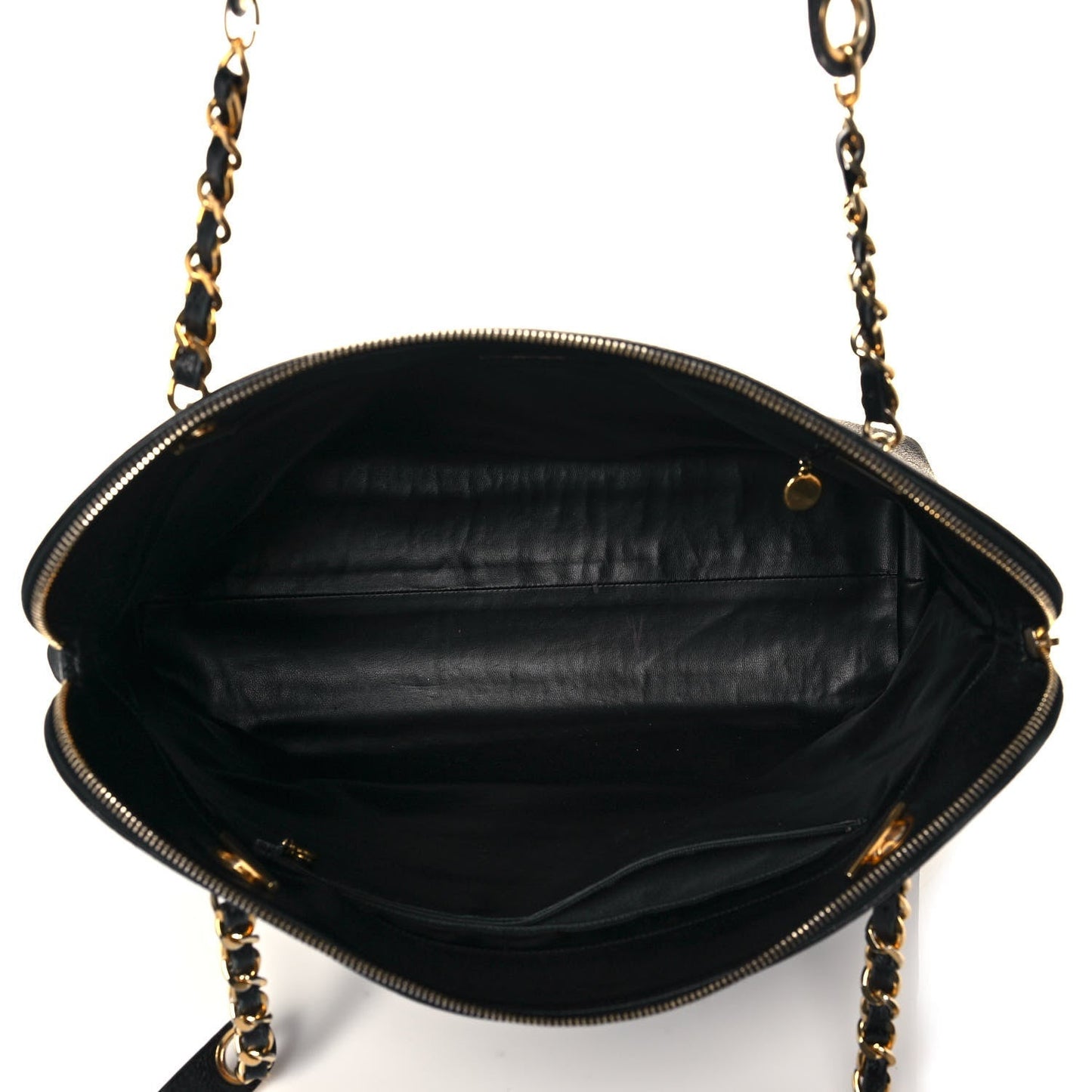 Caviar Large CC Shoulder Bag Black