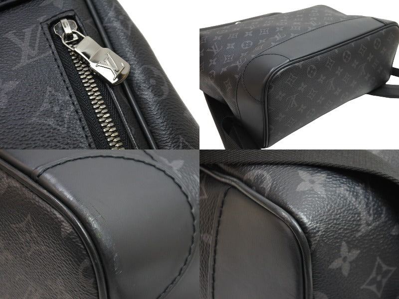Louis Vuitton Backpack Steamer Monogram Eclipse Canvas Black