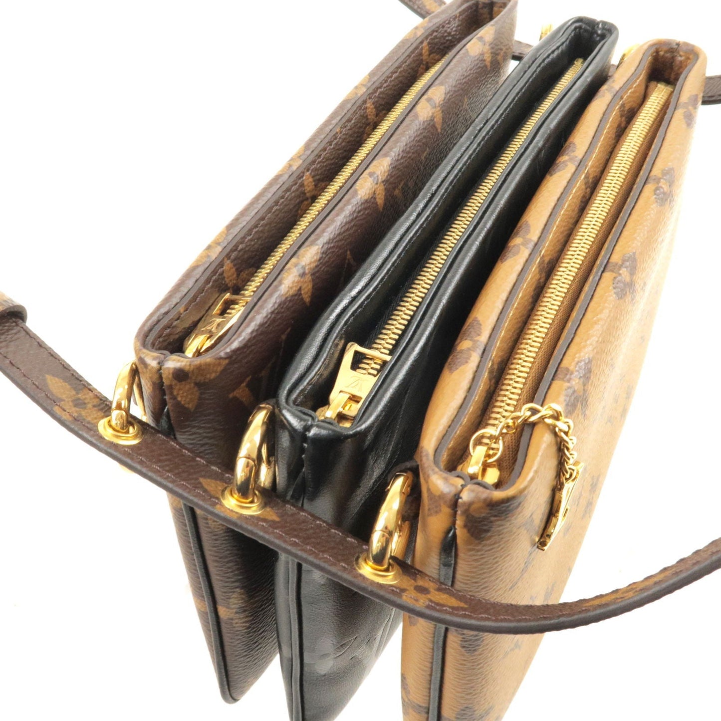Louis Vuitton Monogram Reverse Pochette LV3 Shoulder Bag