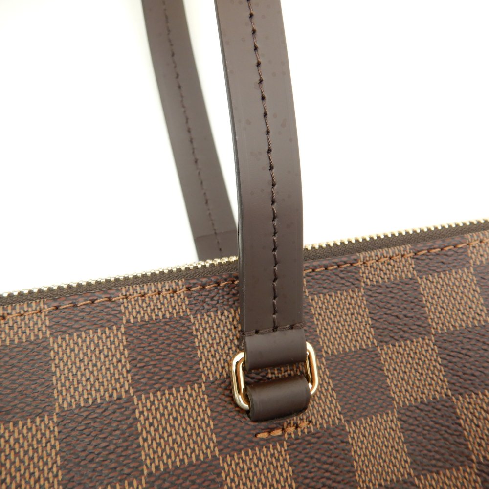 Louis Vuitton Damier Jena MM Ebene Shoulder Tote Brown