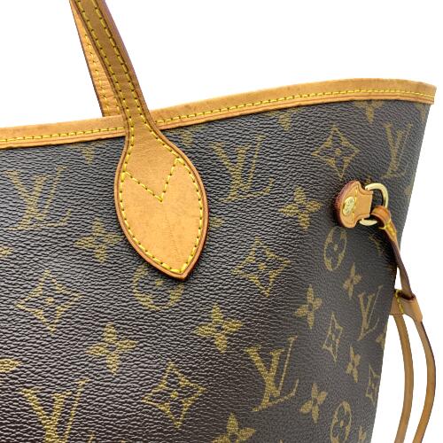 Louis Vuitton Neverfull MM Monogram Tote Bag Shoulder Bag Brown Gold Hardware