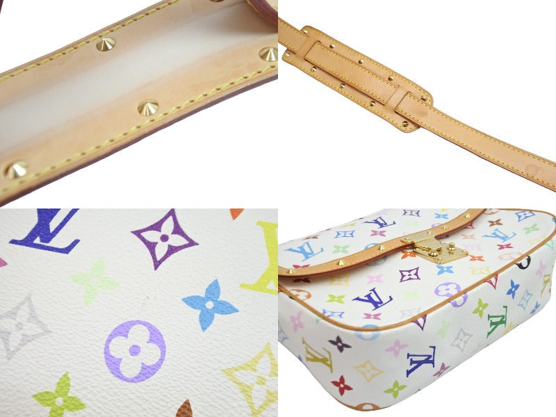 Louis Vuitton Shoulder Bag Sologne Pochette White Multicolor