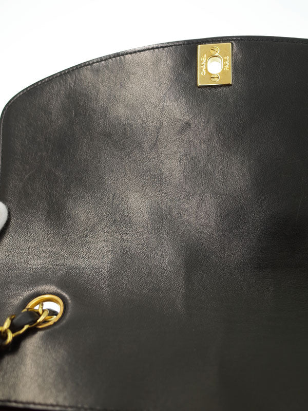 Chanel Lambskin Diana Chain Shoulder Bag Black