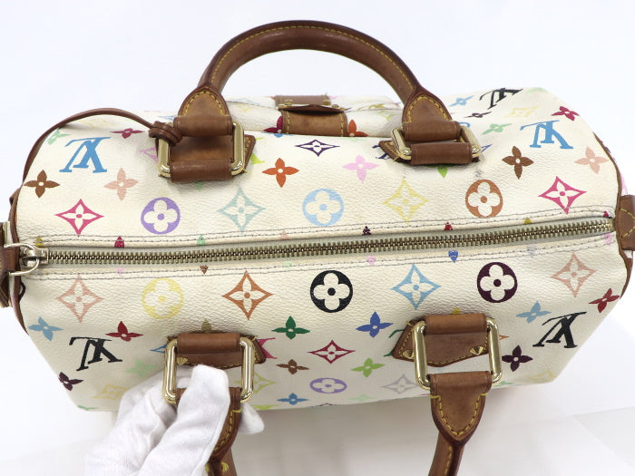 Louis Vuitton Speedy 30 Monogram Multicolor White