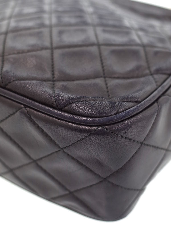 Chanel Matelasse Chain Lambskin Black Shoulder Bag