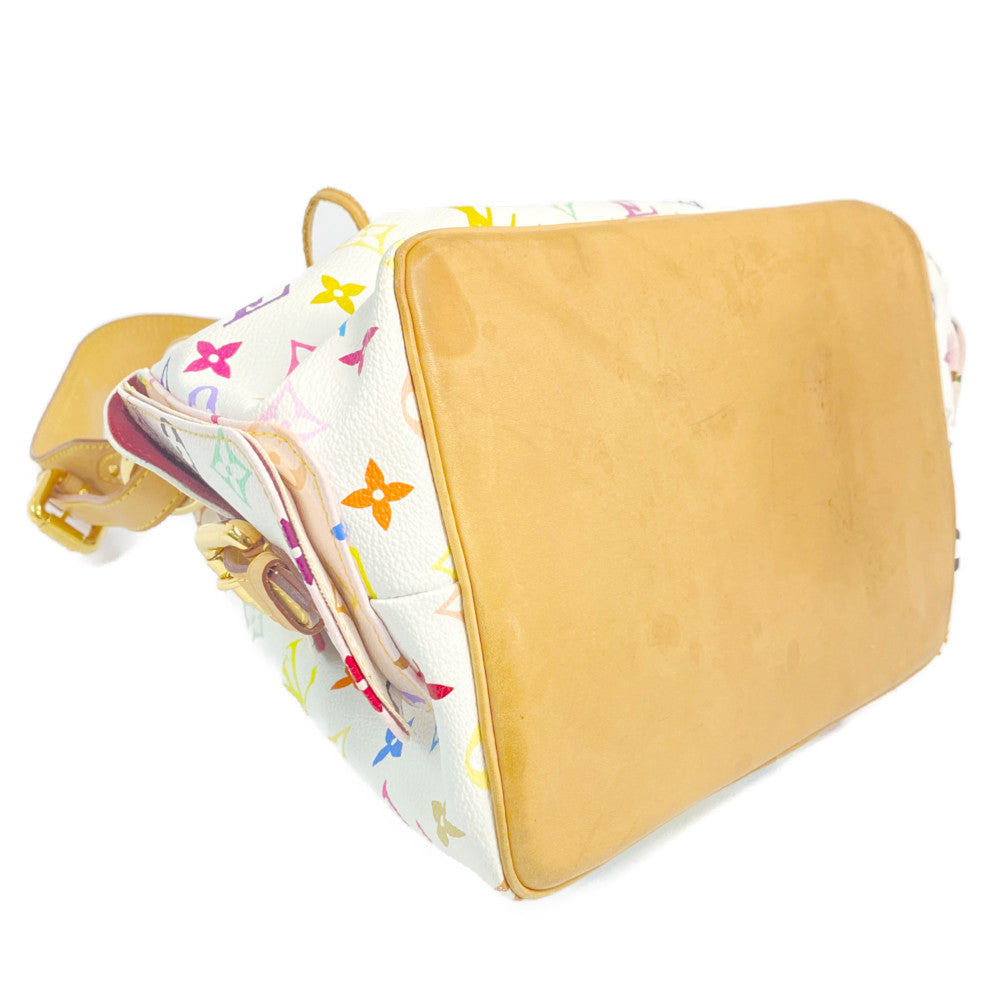 Louis Vuitton Bucket Noe Drawstring Multicolor Canvas Shoulder Bag White