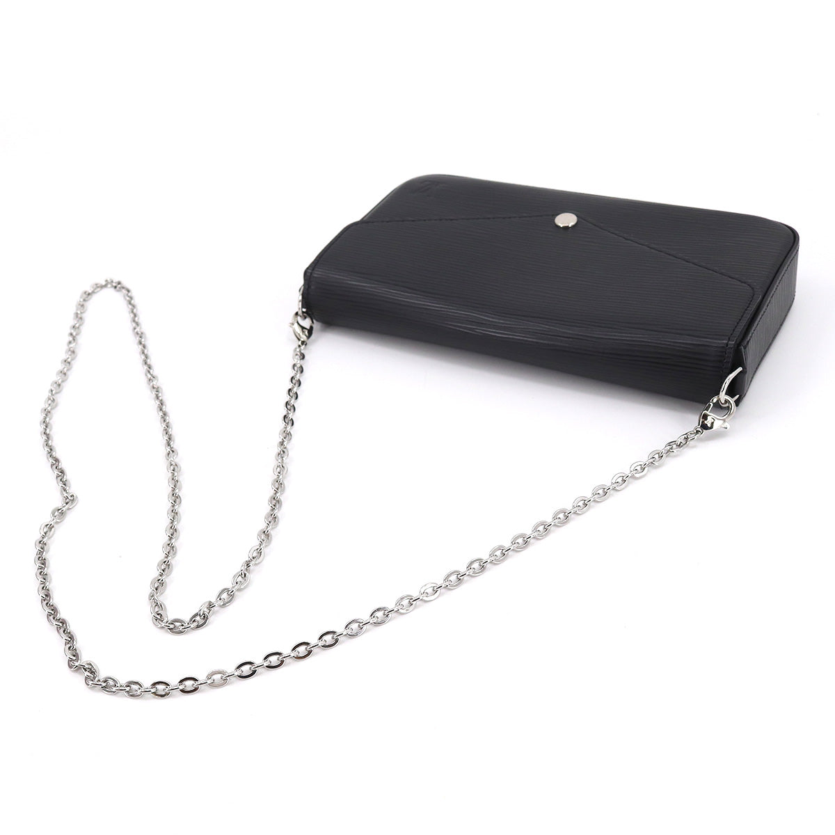 Louis Vuitton Epi Pochette Felicie Chain Wallet Leather Noir Black