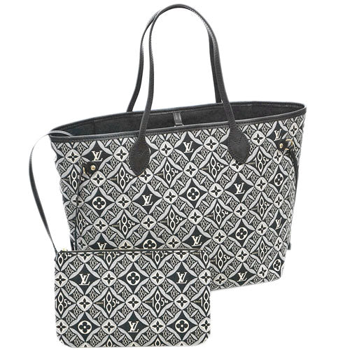 Louis Vuitton Monogram Neverfull MM Jacquard Gray Tote Bag