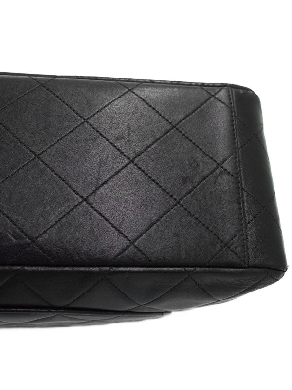 Chanel Deca Matelasse Chain Shoulder Bag Black