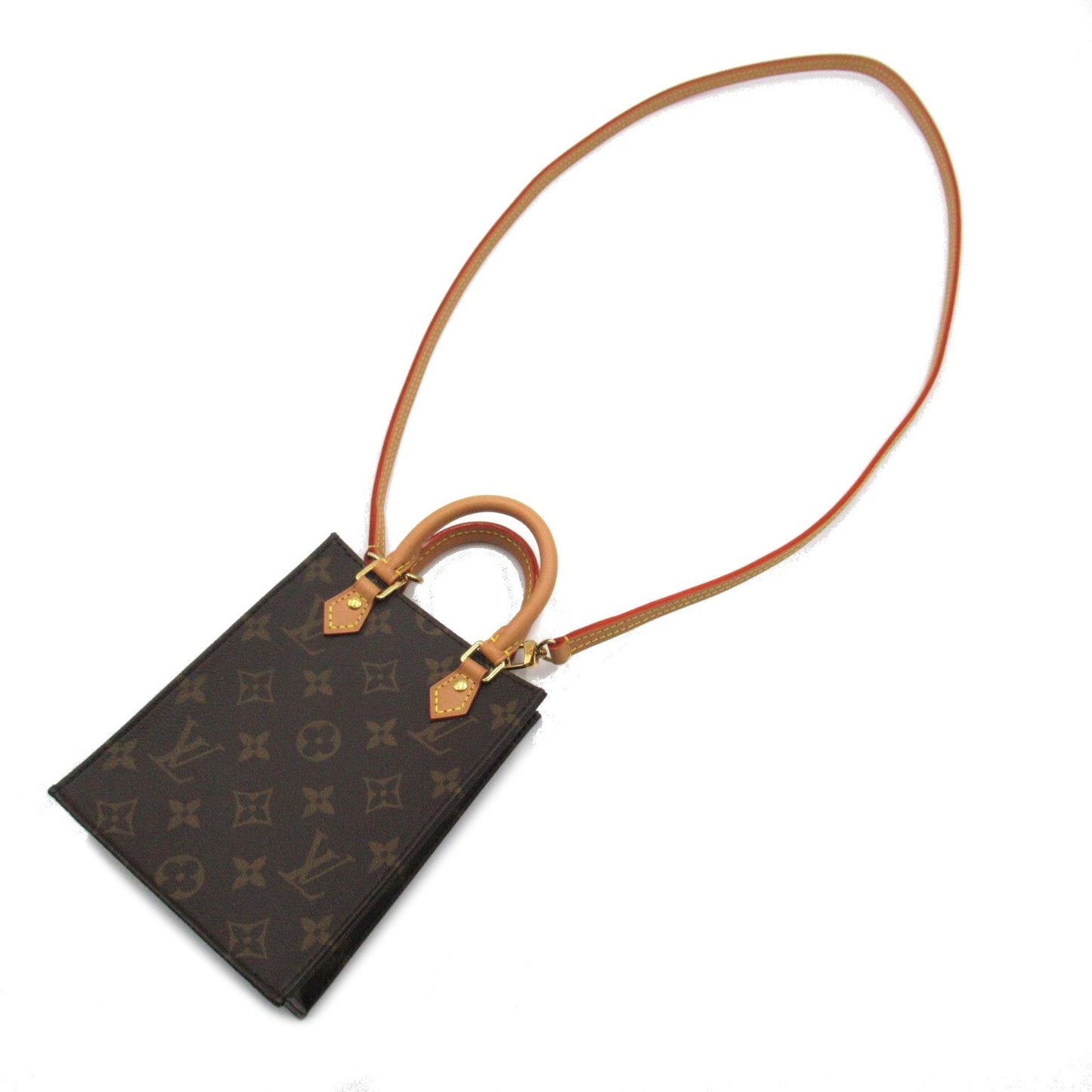 Louis Vuitton Petite Sac Plat Shoulder Bag Canvas Monogram
