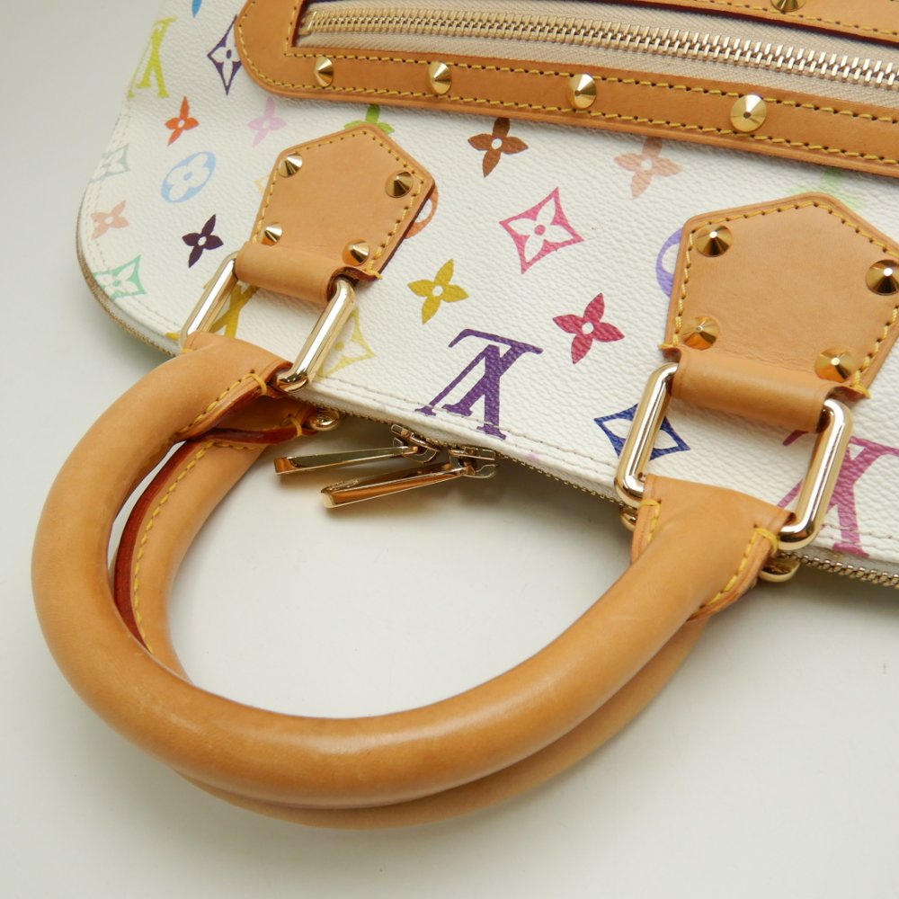 Louis Vuitton Multicolor Alma Bron Handbag White
