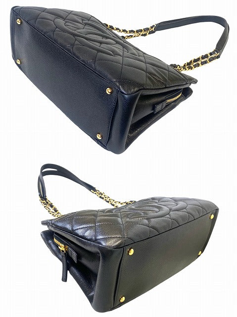 Chanel Matelasse Caviar Skin Chain Tote Cocomark Shoulder Bag