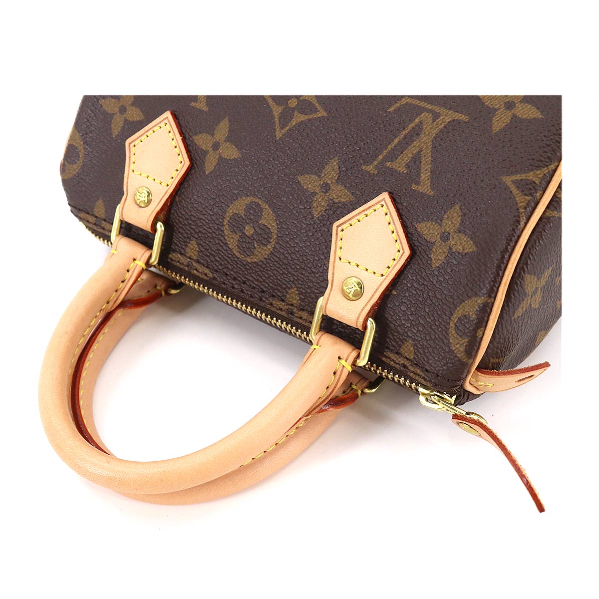 Louis Vuitton Monogram Mini Speedy Hand Bag Brown