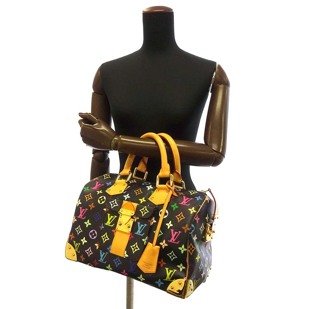 Louis Vuitton Handbag Monogram Multicolor Speedy 30 Noir