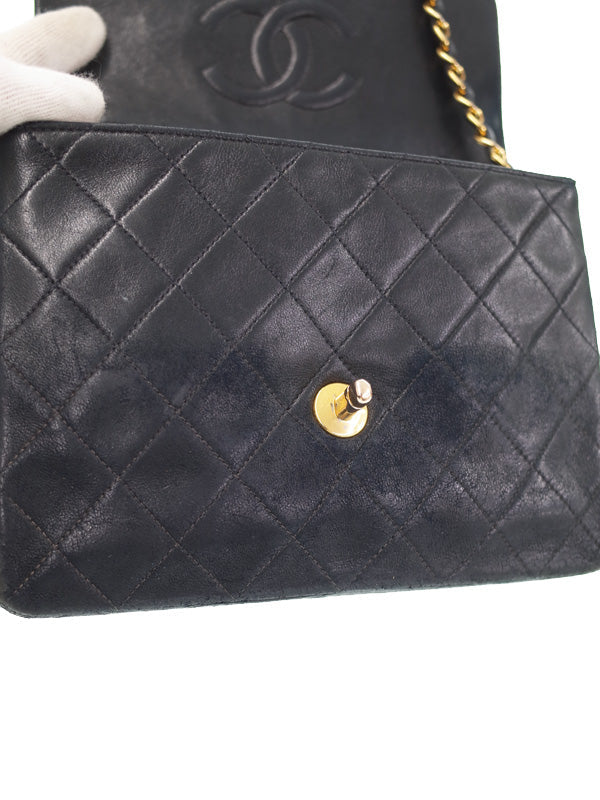 Chanel Matelasse Chain Shoulder Bag Black
