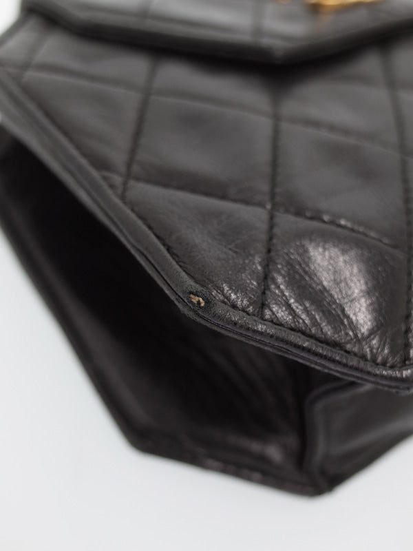 Chanel Matelasse Mini Chain Shoulder Bag Black
