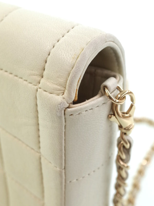 Chanel Chocolate Bar Chain Shoulder Bag Ivory
