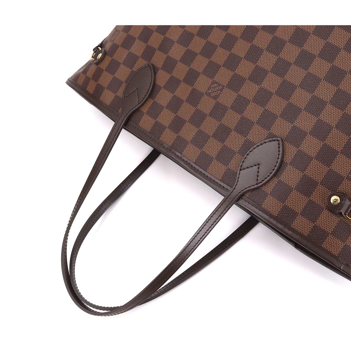 Louis Vuitton Damier Neverfull MM Tote Bag Ebene Cerise Brown Gold Hardware