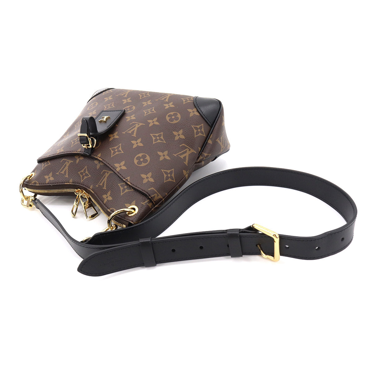Louis Vuitton Monogram Odeon NM PM Shoulder Bag Noir