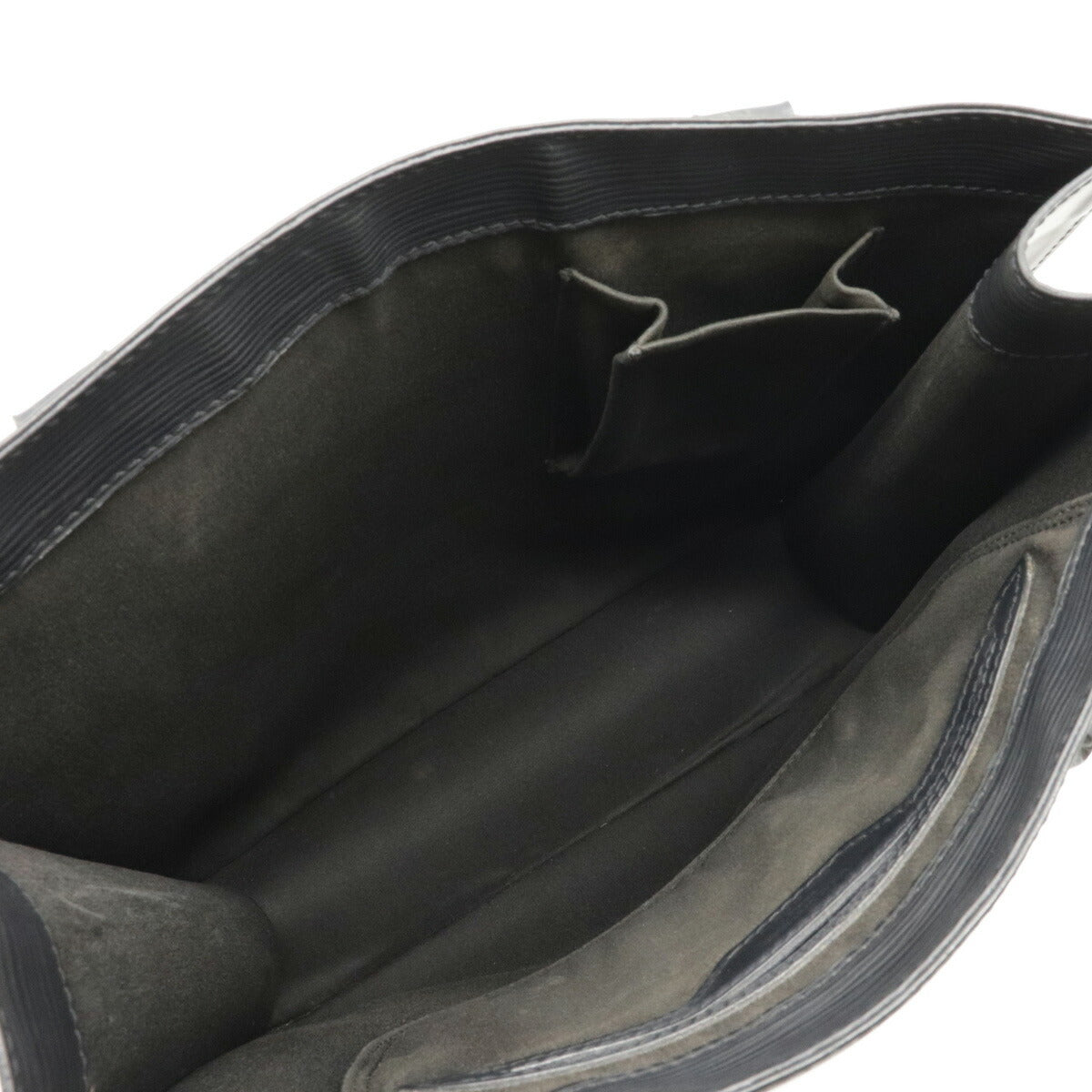 Louis Vuitton Epi Sac Plat PM Tote Leather Noir Black