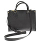 Louis Vuitton On The Go PM Shoulder Bag Implant Leather Noir Black