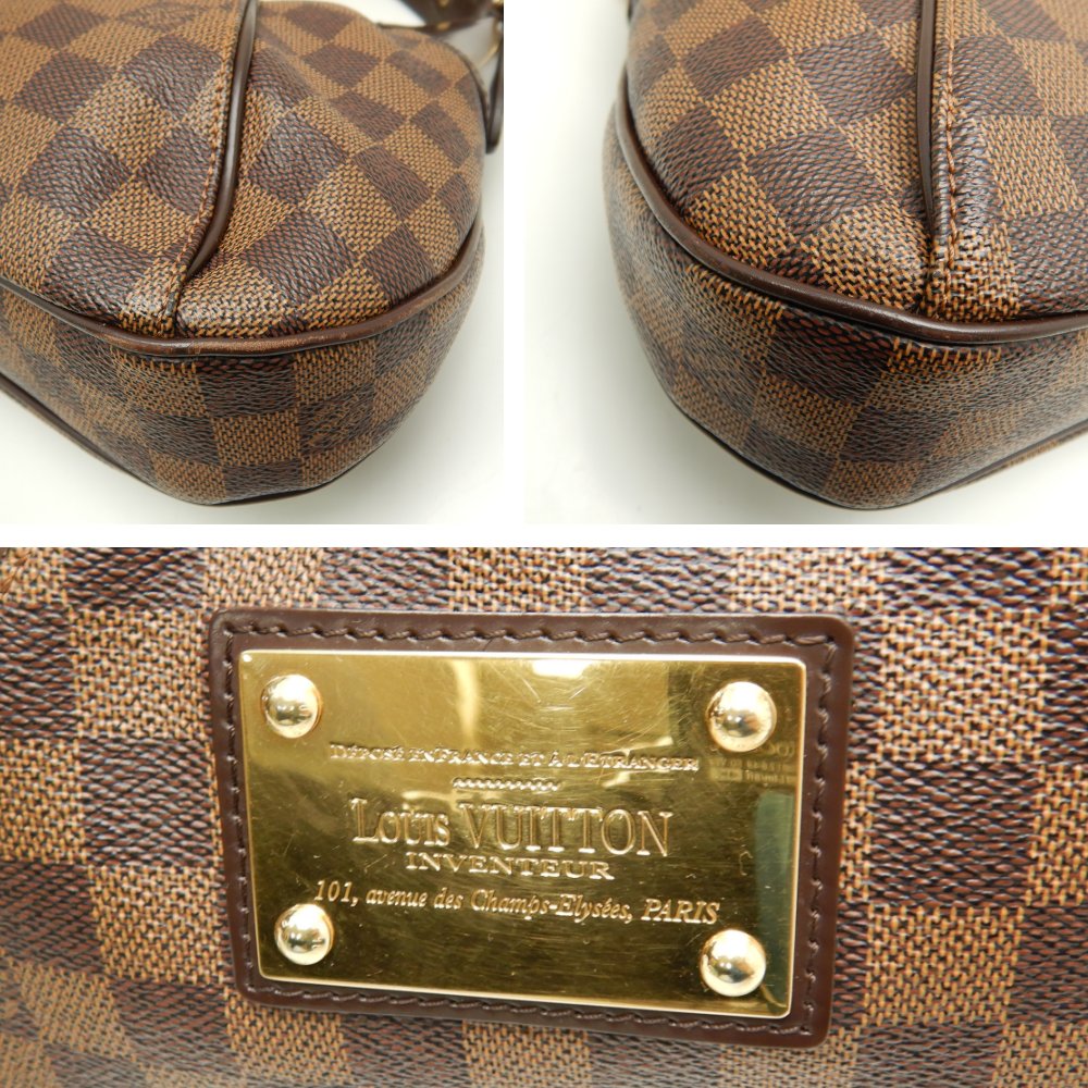 Louis Vuitton Damier Thames PM Ebene Shoulder Bag Brown