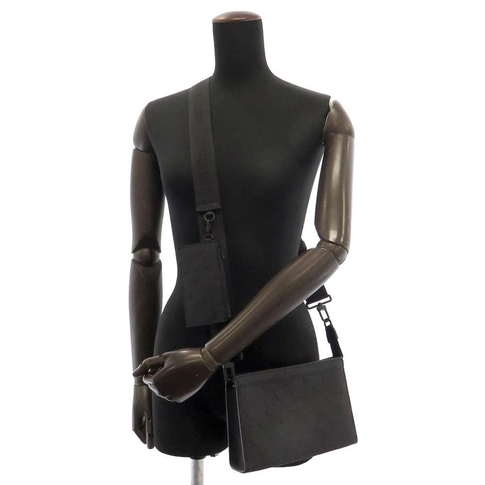 Louis Vuitton Shoulder Bag Monogram Shadow Gaston Wearable Wallet Black