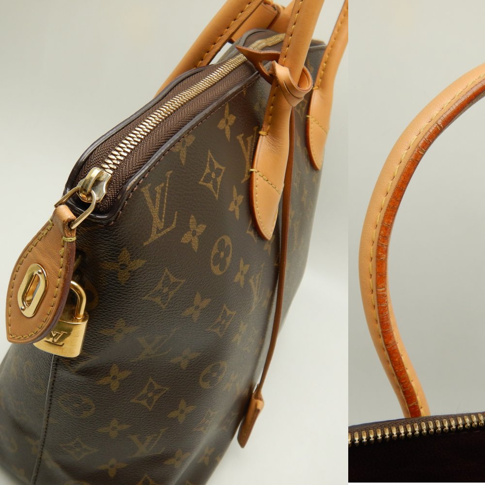 Louis Vuitton Monogram Lockit MM Brown Handbag
