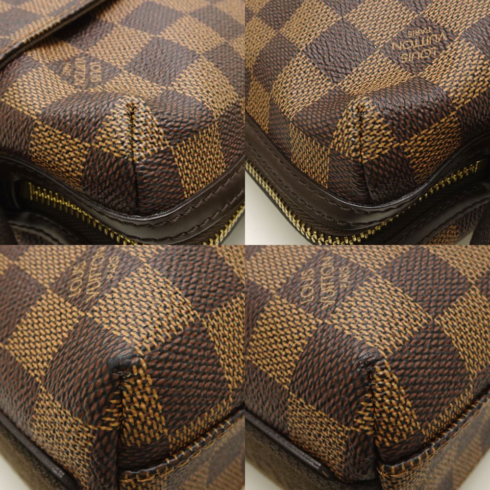 Louis Vuitton Damier Trotteur Ebene Shoulder Bag Brown