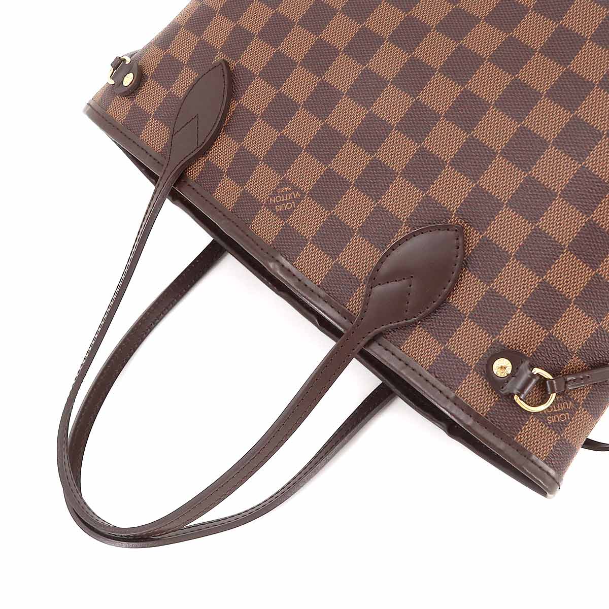 Louis Vuitton Damier Neverfull PM Tote Bag Ebene Series Brown