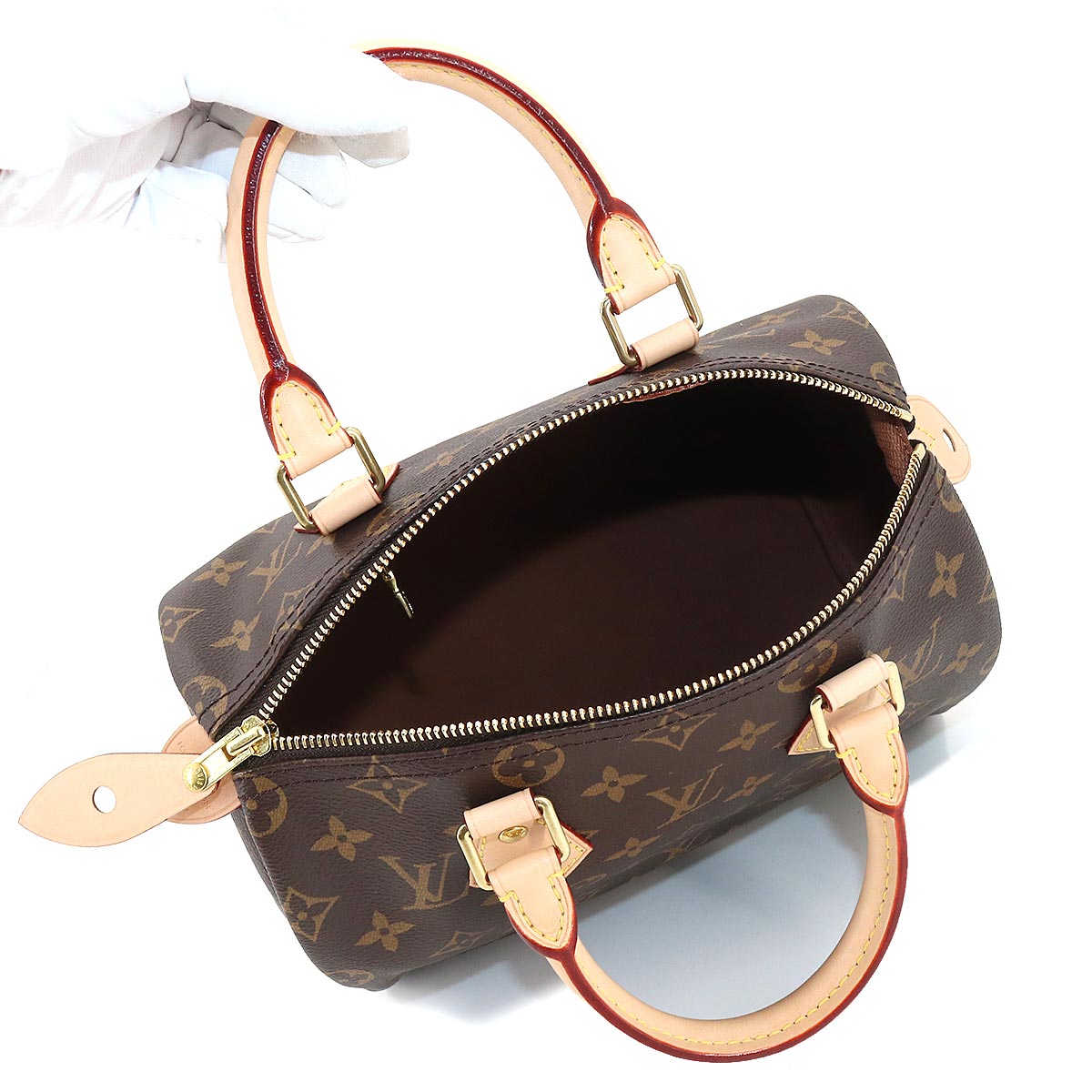 Louis Vuitton Monogram Speedy 25 Hand Bag Brown