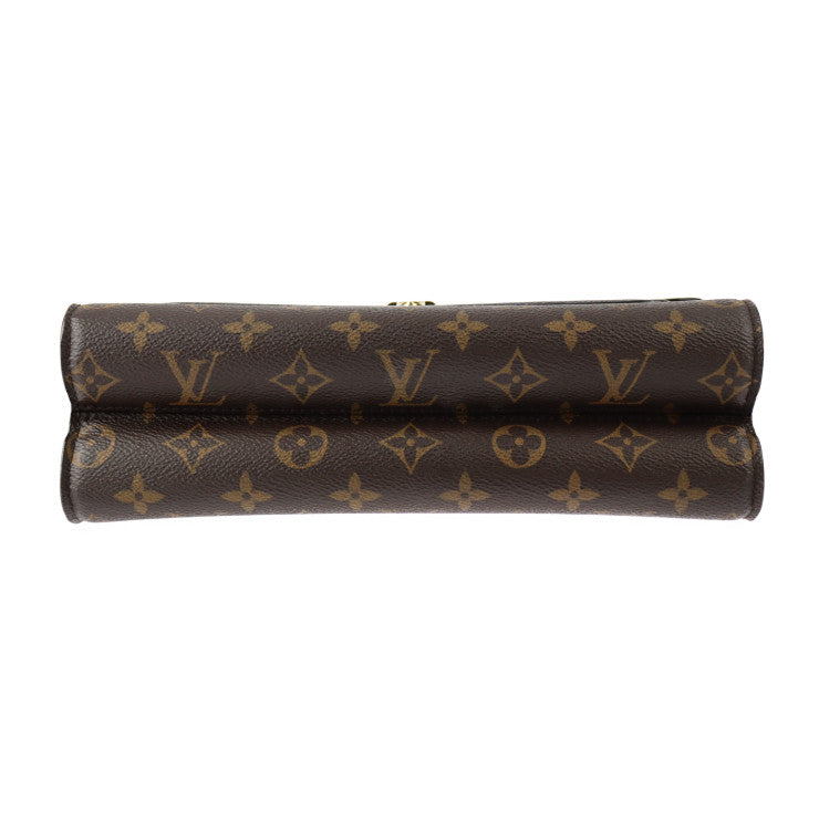 Louis Vuitton Victoire Shoulder Bag Monogram Canvas Calfskin Brown