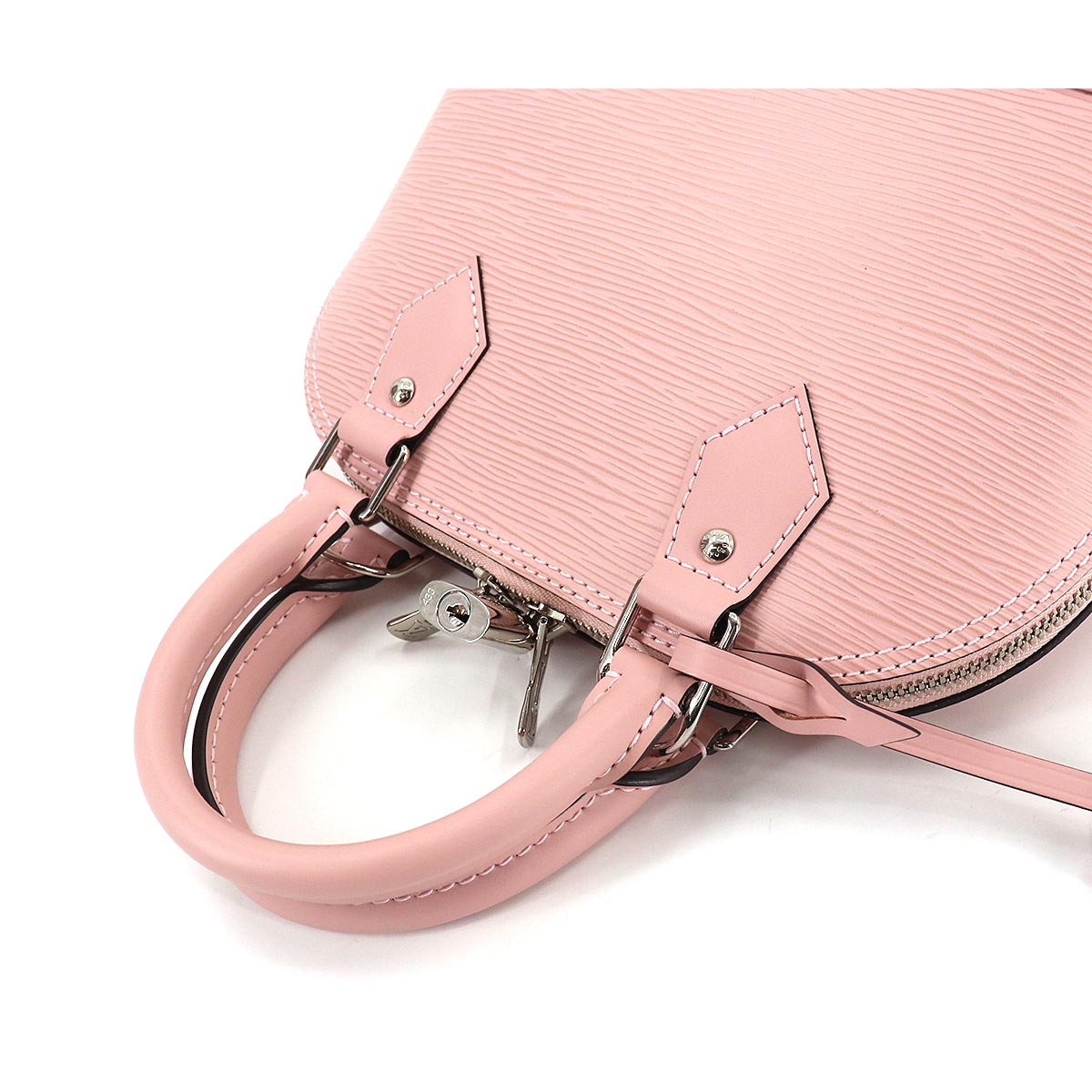 Louis Vuitton Epi Alma BB 2 Way Hand Shoulder Bag Leather Rose Ballerine