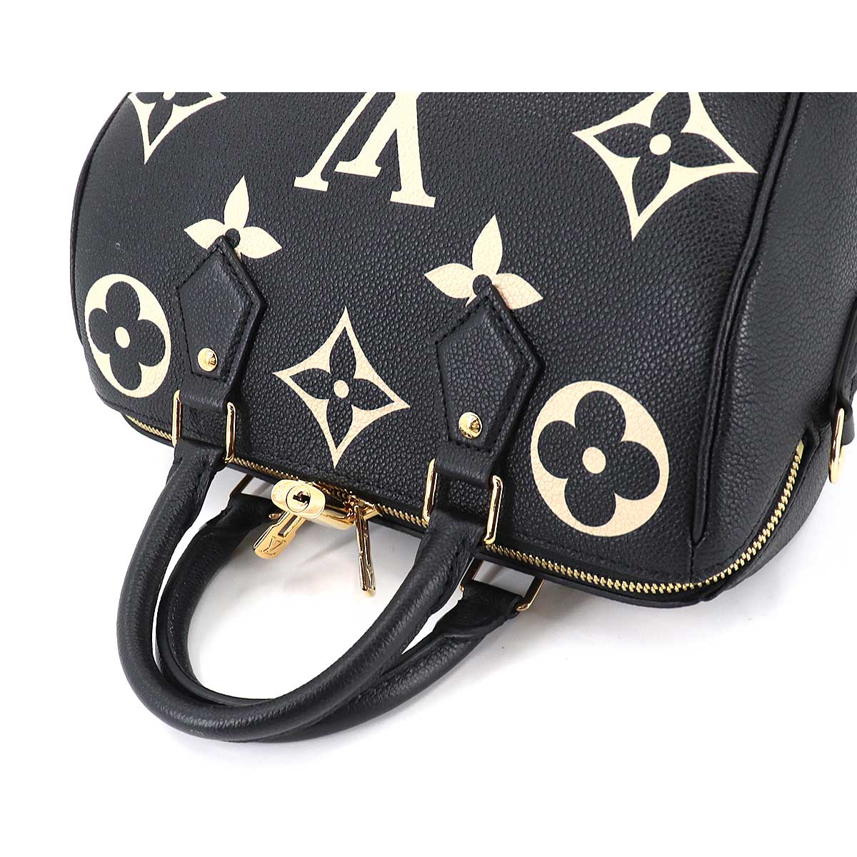 Louis Vuitton Bicolor Implant Speedy Bandouliere 25 Shoulder Bag Black
