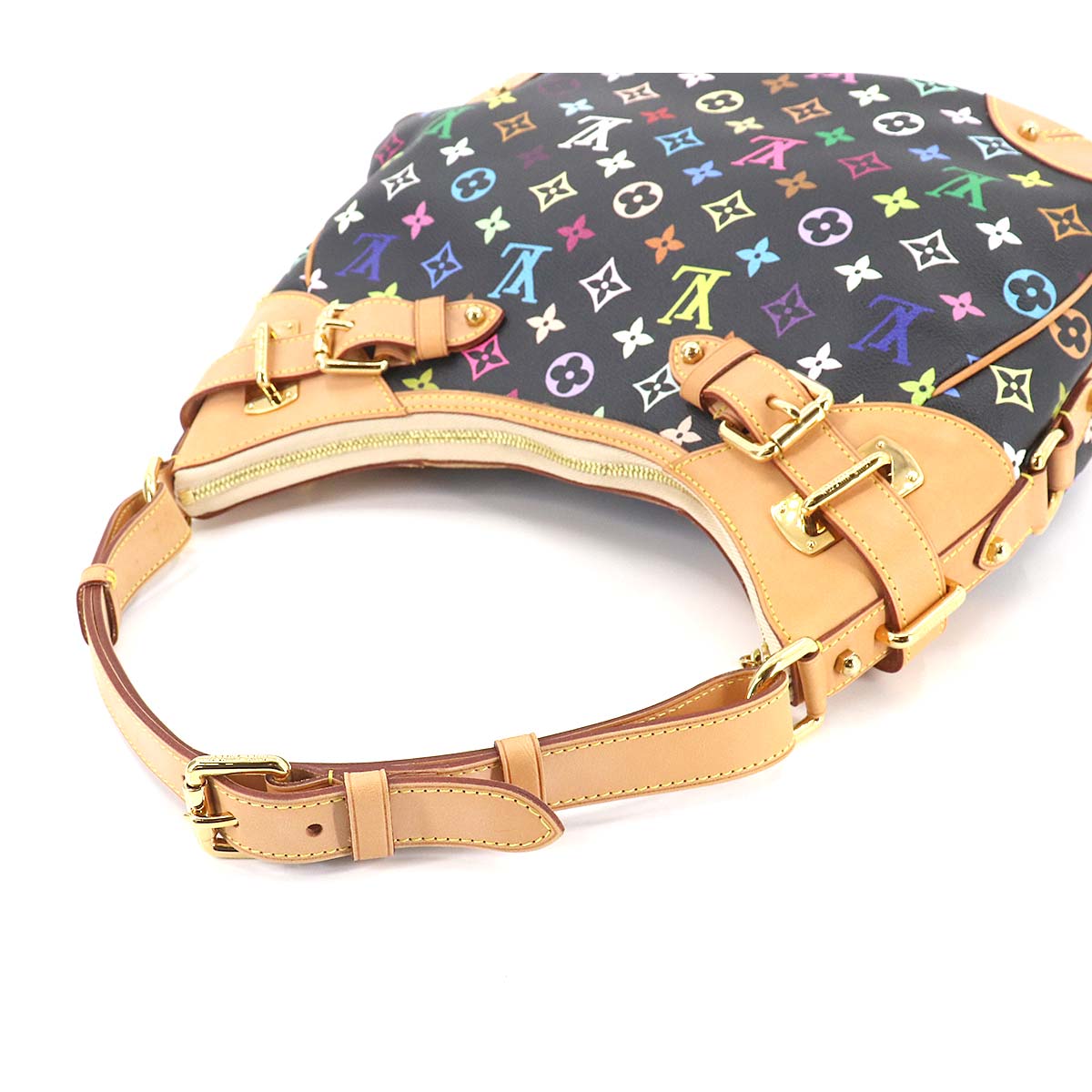Louis Vuitton Monogram Multicolor Greta Noir Gold Hardware Black