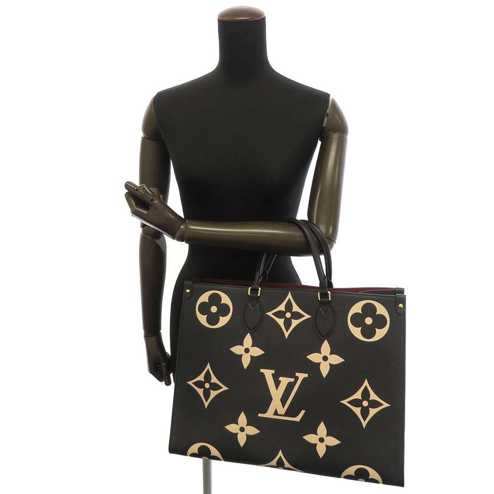 Louis Vuitton On The Go GM Monogram Emplant Empreinte BiColor Black