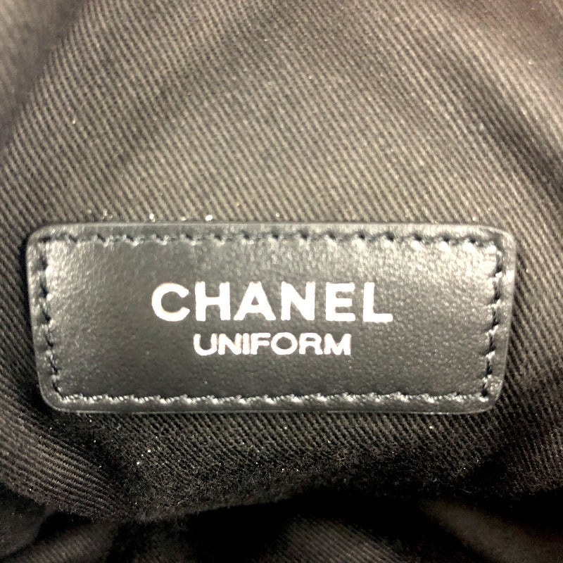Chanel Body Bag Hardware Lambskin Black Silver