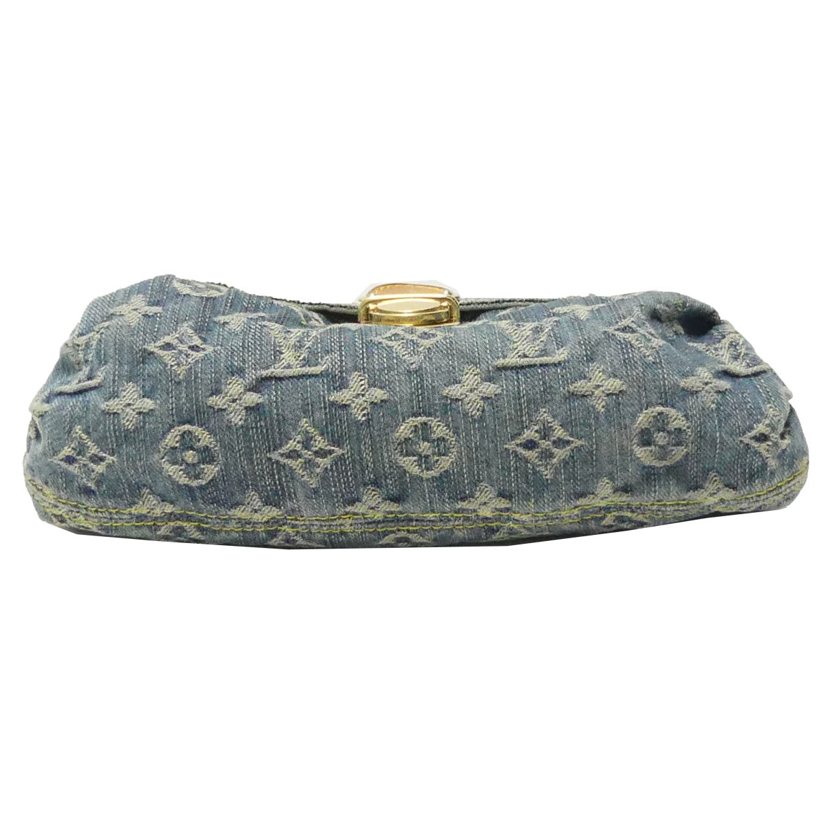 Louis Vuitton Mini Pleaty Monogram Denim Shoulder Bag Blue