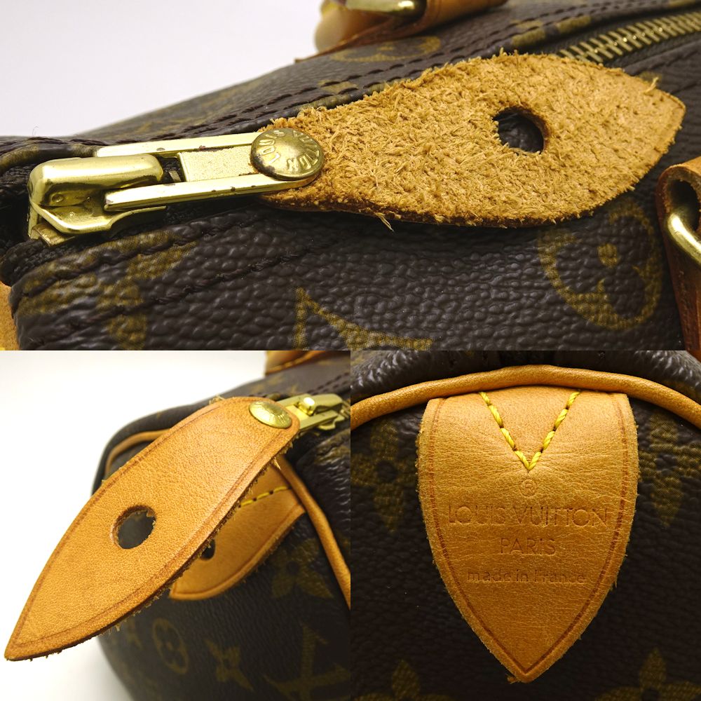 Louis Vuitton Monogram Speedy 30 Brown Boston Bag