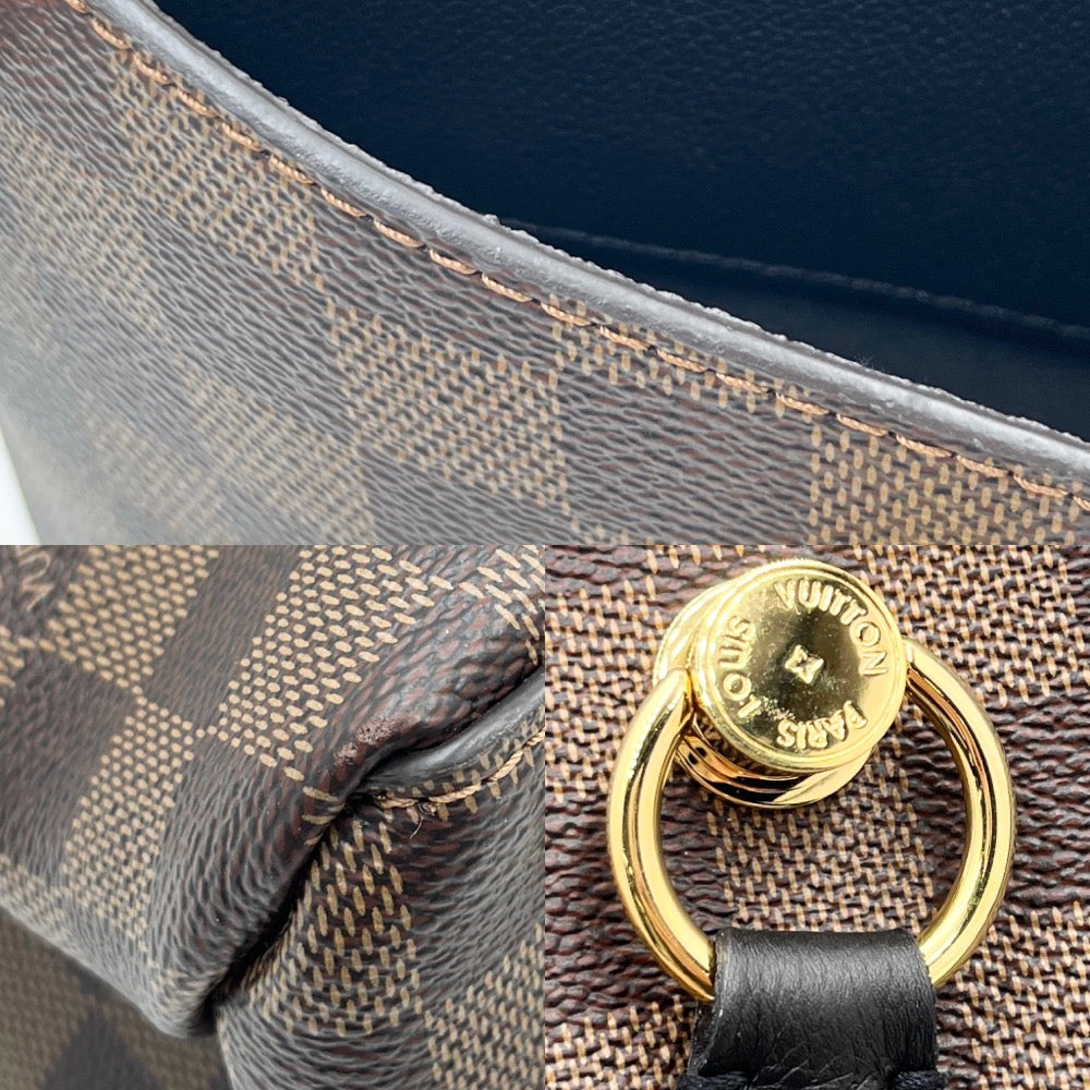 Louis Vuitton Damier Ebene Riverside Shoulder Bag Brown