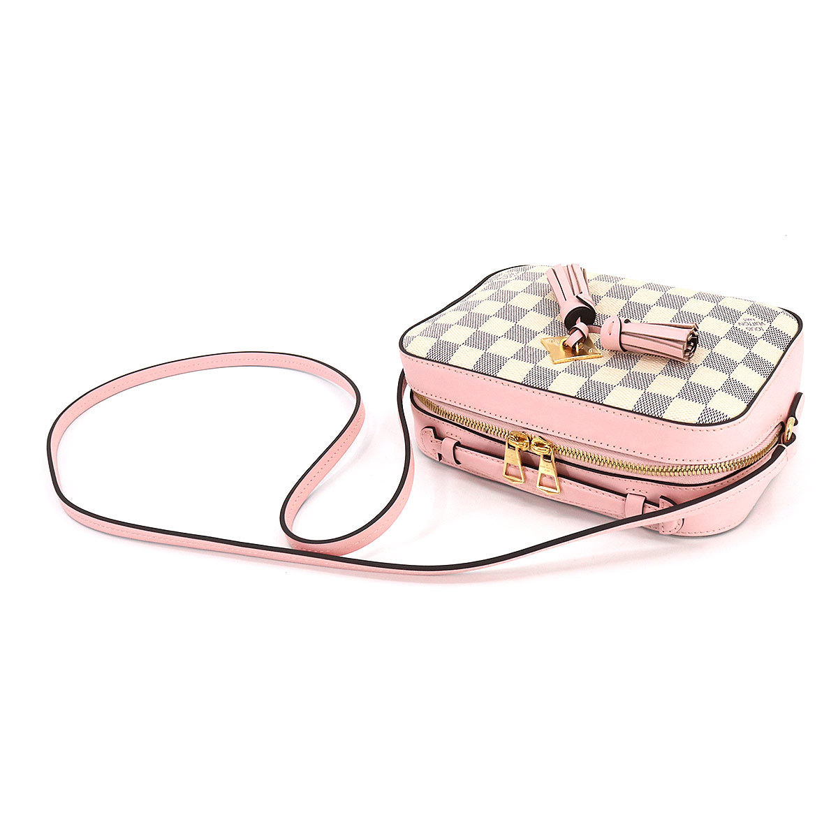 Louis Vuitton Damier Azur Saintonge Shoulder Bag Audrose White