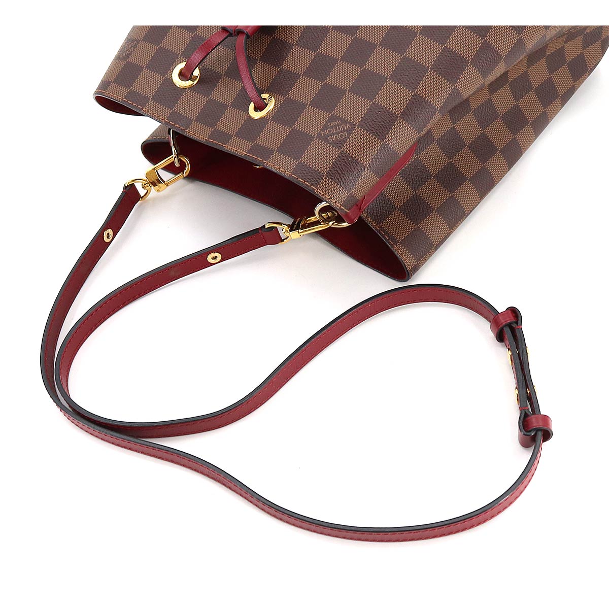 Louis Vuitton Damier Neonoe Shoulder Bag Cherry Berry Ebene